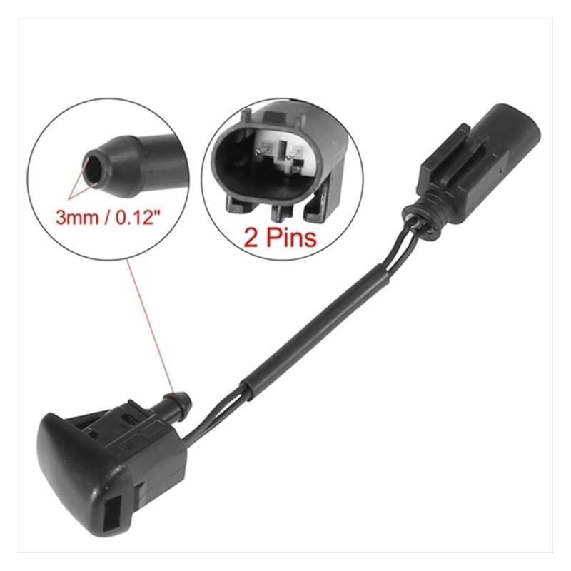 61667054445 61667054446 61667054447 for E60 E61 E63 E64 520i Windshield Heated Washer Sprayer Nozzle Jet Replacement