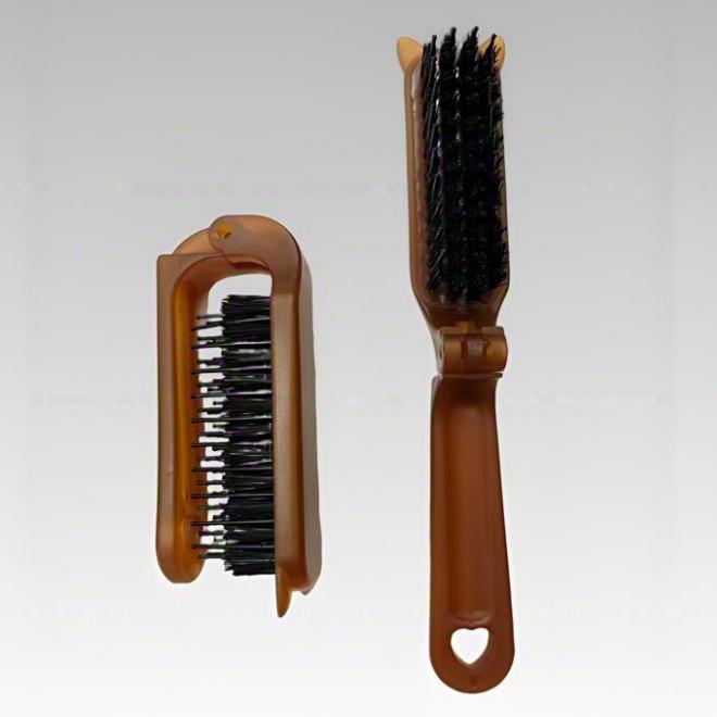 

Портативный складной гребень из щетины кабана: Массажная расческа для путешествий унисекс, для прямых и вьющихся волос