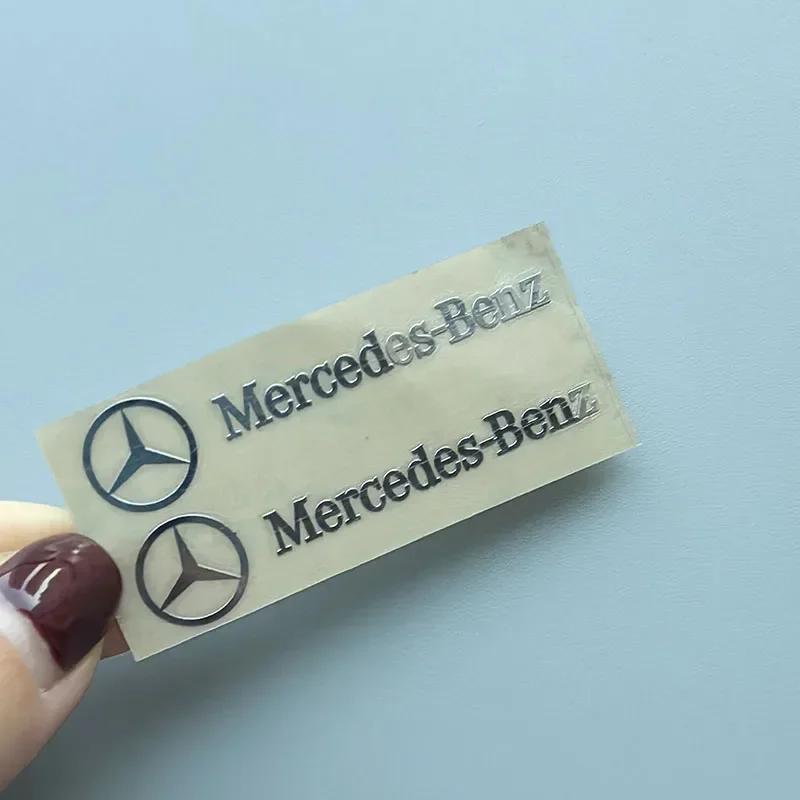 

Car Sticker 5x1cm Tiny Nickle Label Sticker Car Emblem Nameplate Star Logo for Mercedes Benz Interior Console Windshield Window