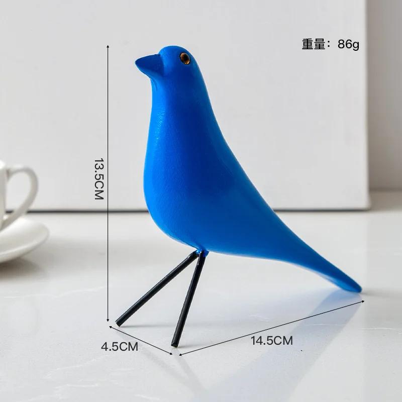 Ornamento Artistico Regalo Stile Nordico Statuetta Uccello in Resina Fatta a Mano Decorazione Moderna Minimalista per Soggiorno Camera da Letto Ufficio Decorazione per la Casa