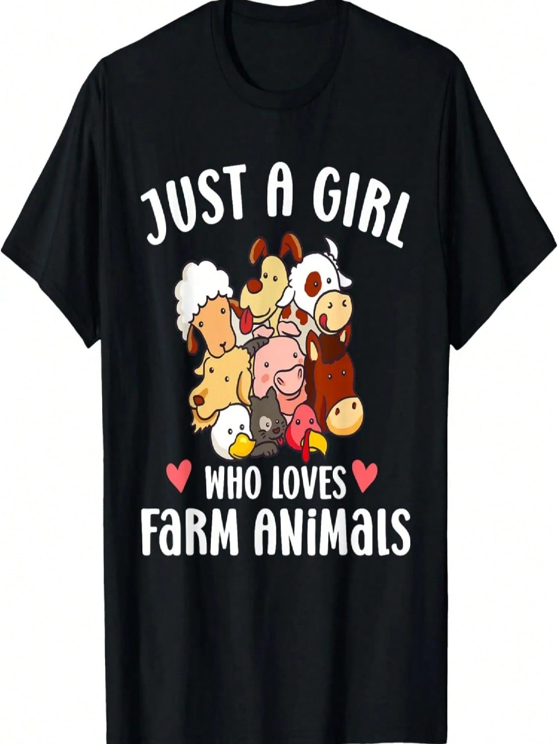Just A Girl Who Loves Farm Animals - Country Cow Sheep T-Shirt S разноцветный