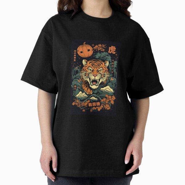 Japanese Anime Halloween Tiger Warrior Oversized T-Shirt