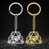Dawapara Pyramid Eye of Horus Keychain Pharaoh Ancient Egyptian Protection Amulet Stainless Steel Keyring
