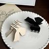 Fashionable White And Black Acrylic Butterfly Hair Grab Clip For Everyday Use