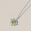 47Bag 925 Silver Natural Peridot Green Gemstone Necklace Isis