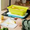 Fruit Vegetable Washing Basket with Chopping Board Built-in Sink and Storage Function Multi-use Colander Kitchen Drainer