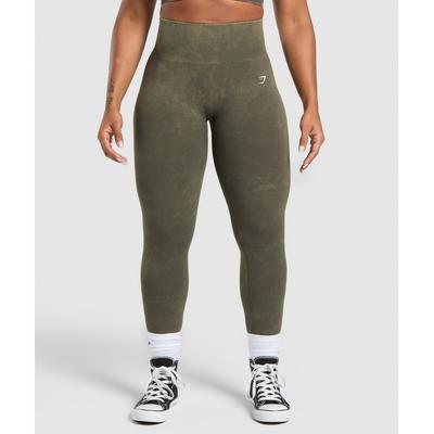 Gymshark Gains Seamless Leggings Strength Green B9a1z Ec1p