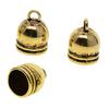 50pcs 10mm Bell End Cap Mesh Kumihimo Cord Tassel DIY Making Black