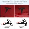 For Tesla Model 3 Mode Y Zinc Alloy Car Front Hood Logo Sticker Styling Auto Body Rear Trunk Emblem with Radian Accessories