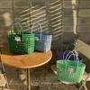 Vacation Style Hollow Weave Bag Countryside Style Vegetable Basket Bag Casual PVC Handbag  Travel