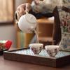 1 Pot 2 Cups Ceramic Ru Kiln Tea Set Peach Large Capacity Teapot Chinese Household Tea Cup Kung Fu Tea Cup Teaset Teaware