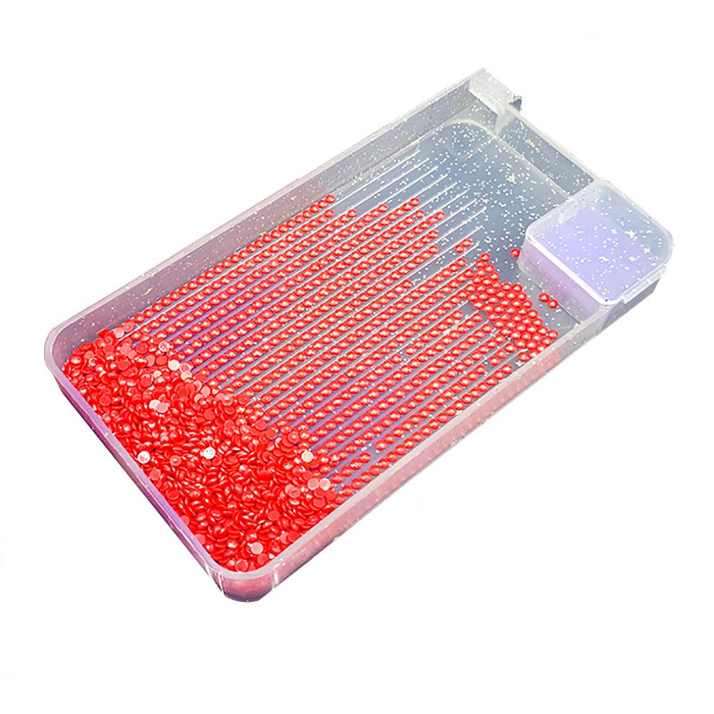 Diamond Painting Tablett Kunstset mit Punktbohrstiften, Bohreraufbewahrungstablett, Pinzette, Klebewachs, Bastelwerkzeuge für Diamond Painting Zubehör