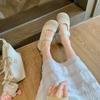 ~ Soft Cute Round Head Versatile Lazy Velcro Word with Mary Jane Shoes Women's Spring and Summer