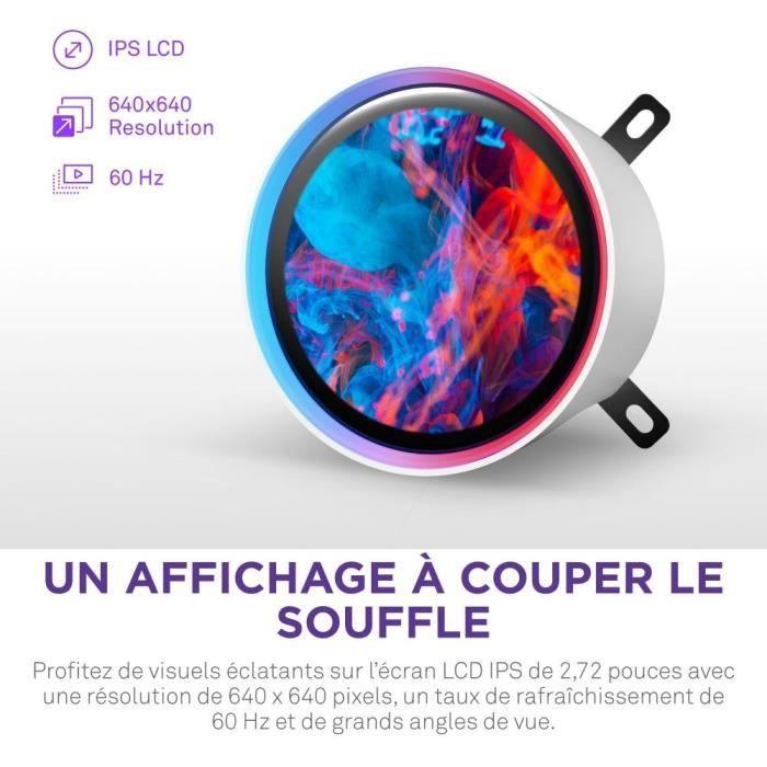 Watercooling - NZXT - RL-KR24E-W2 - Kraken Elite 240 RGB - Écran 2.72", panneau RGB personnalisable et ventilateurs RGB - Blanc