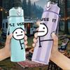 1PC Pile Use It Meme Stick Figure Print 750ml Color Plastic Sports Water Bottle Leakproof Flip Straw Lid Suitable for Sports Office Home Use