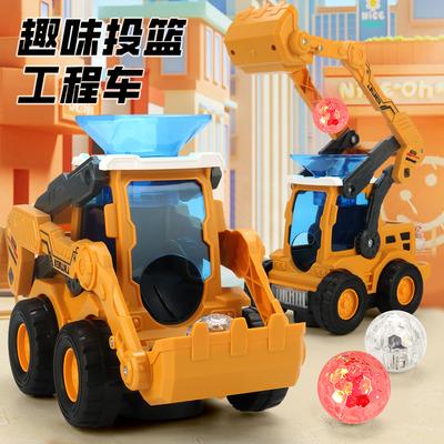 Elektrischer Schieß-Bulldozer mit Musiklicht, universelles Engineering-Fahrzeugmodell, Bulldozer, Gabelstapler, Kinderspielzeug