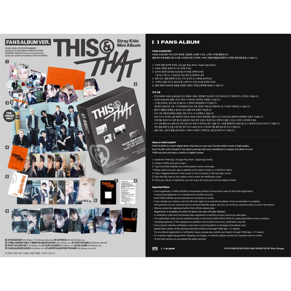 Stray Kids THIS & THAT Album FANS Album ver.