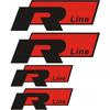 For Volkswagen VW Valve Stems Caps 4Pcs Car Brake Caliper Wheel Decals Brake Sticker For Volkswagen VW Rline R Line ABT Logo Polo Passat Golf Bora zs7