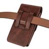 Vertical Smartphone Leather Waist Pack with Card Slots & Belt Buckle - Men's Trendy Multi-functional Crossbody for Elderly.