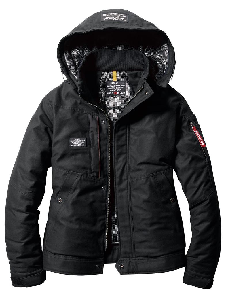 BURTLE Heater Jacket For Black 8210 35 S (Large Hooded) (Unisex) Autumn/Winter