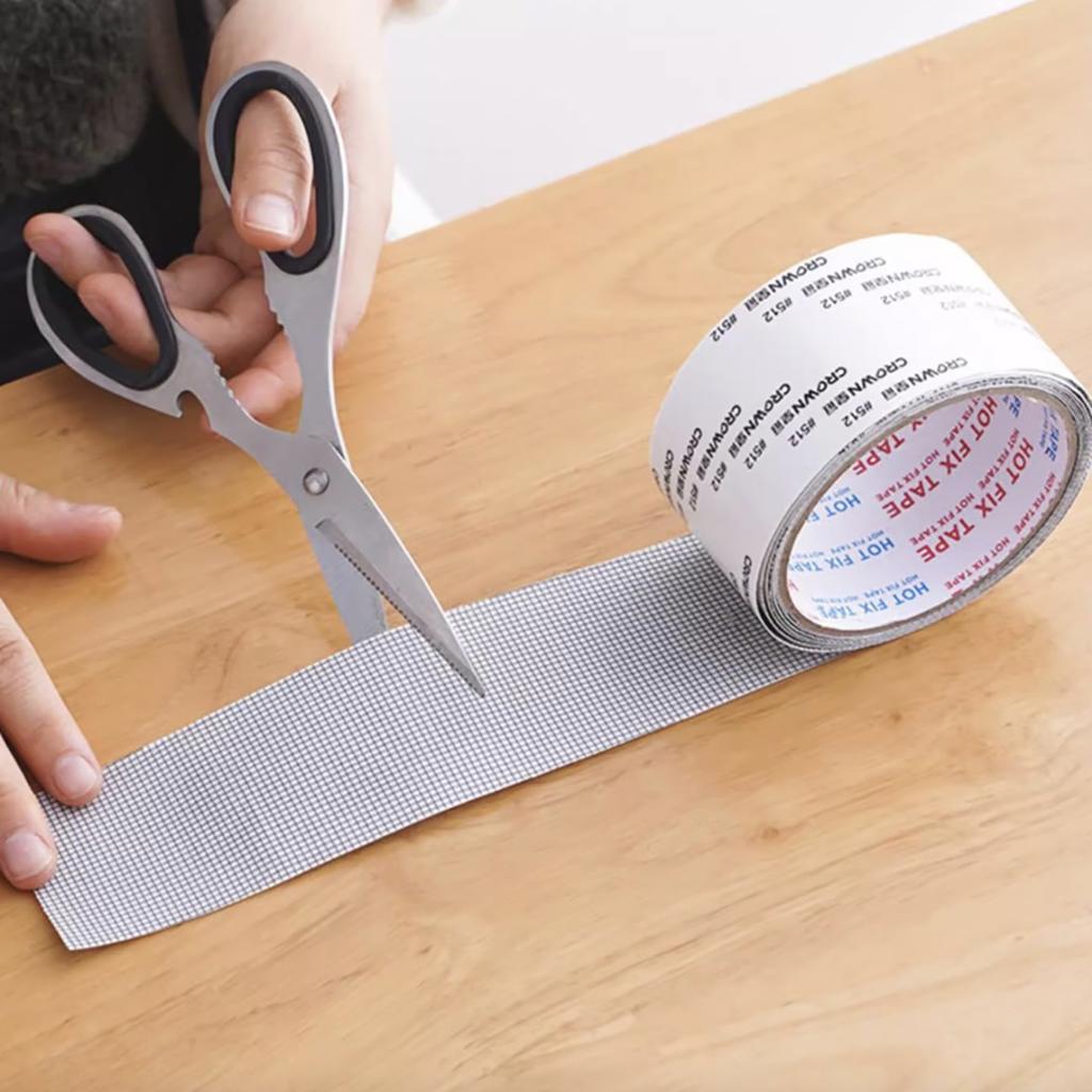 Waterproof Window Screen Repair Tape Door Window Fix Self-adhesive Net Patch Anti-Insect Mosquito Mesh Broken Holes Repair Stick