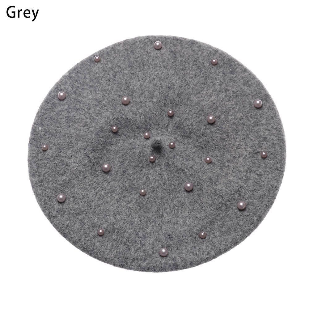 Barnetilbehør Varm Perlebesatt Hodeplagg Barnehatter Jentehatter Beretthatt