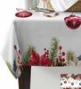 Weihnachts-Poinsettia-Beere Weihnachts-Kugel Wasserdichte Tischdecke für Tischdeko Winter Küche Esszimmer Tischdecke Weihnachtsdekoration