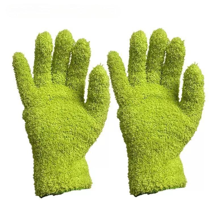 Dust Cleaning Gloves Microfiber Half Velvet Dust Gloves Household Cleaning Kitchen Cleaning Tools Work Gloves Safety Gloves