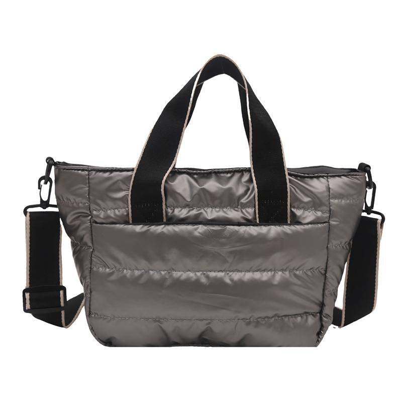 2026 Winter Luxury Quilted Tote Bag Women Fashi Down Puffer Shoulder Bag Large Capacity Crossbody Messenger Purse Nyl Gift