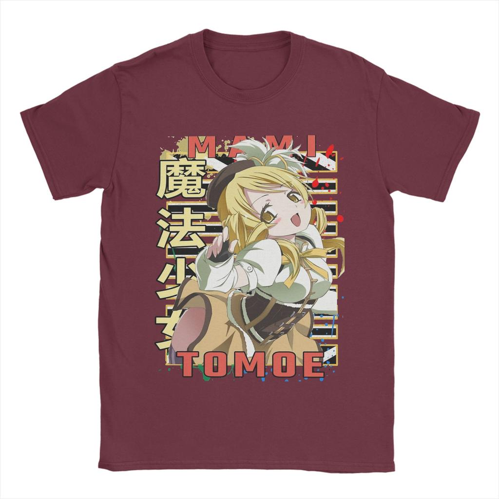 Unisex Mahou Shoujo Mami Tomoe T Shirts Madoka Magica Anime 100 Cotton Tops Funny Short Sleeve Crewneck Tee Shirt Adult TShirts