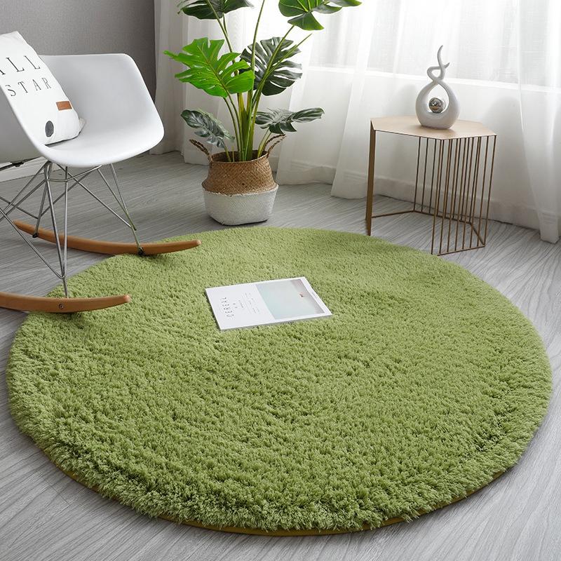 Plush Round Rug Rug Living Room Modern Kid Bedroom FloorPlay Area Mat Bedside Carpet Non Slip Floor Mat Home Decor Alfombra