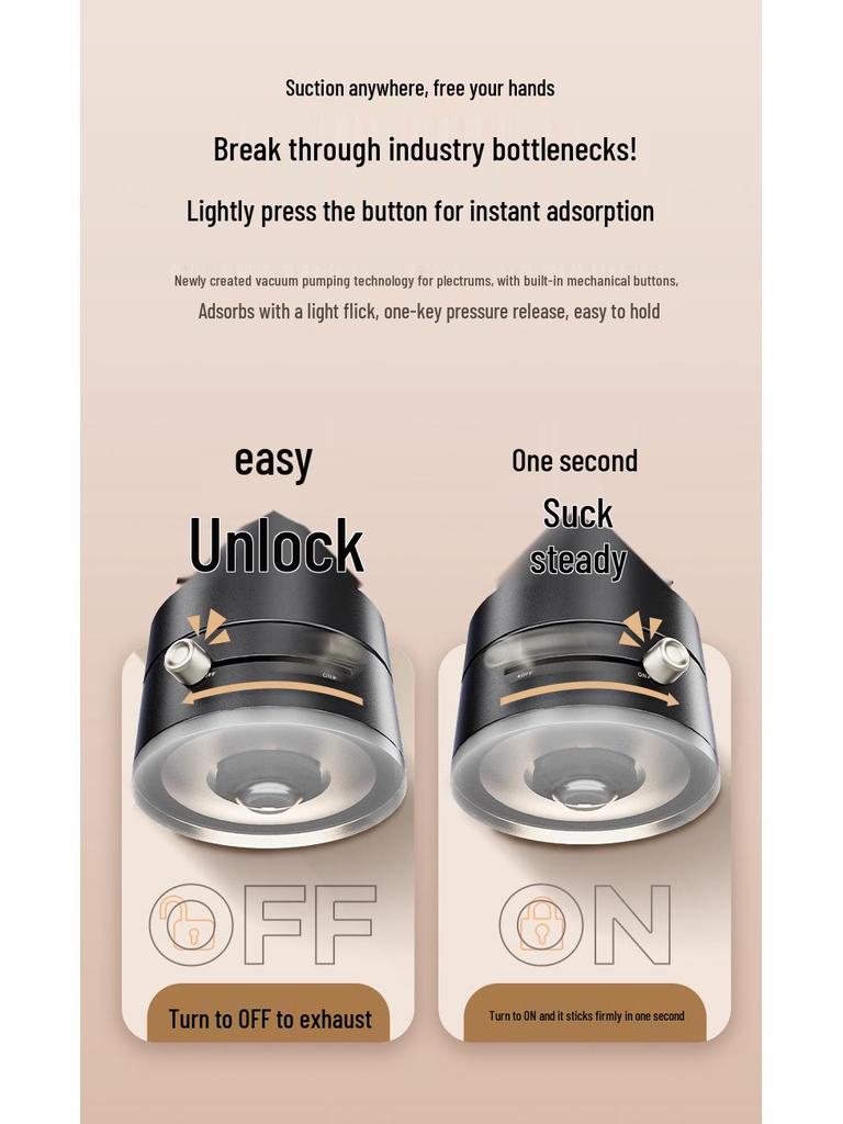 Multifunctional Double-Sided Magnetic Phone Holder for Desktop, Wall, Car, or Mirror Use