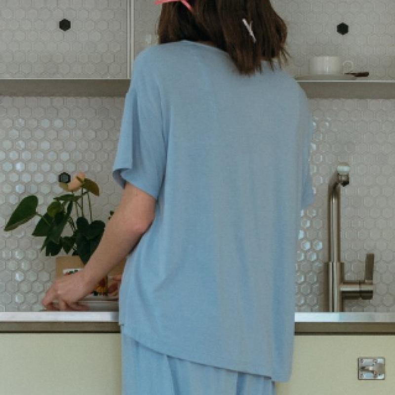 Frenchiel Micromodal Merry Lounge Set Light Blue  Fwew074s 