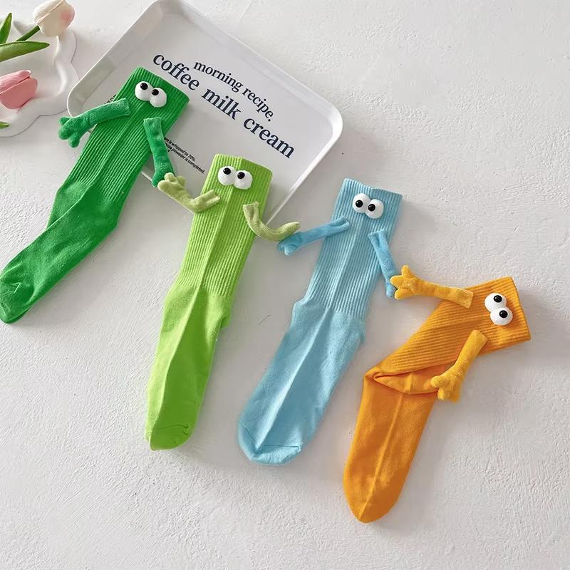 Magnetic Holding Hands Socks Novelty Funny Women Men Couple Socks Valentine's Gifts For Couples Anniversary Best Friends Teens