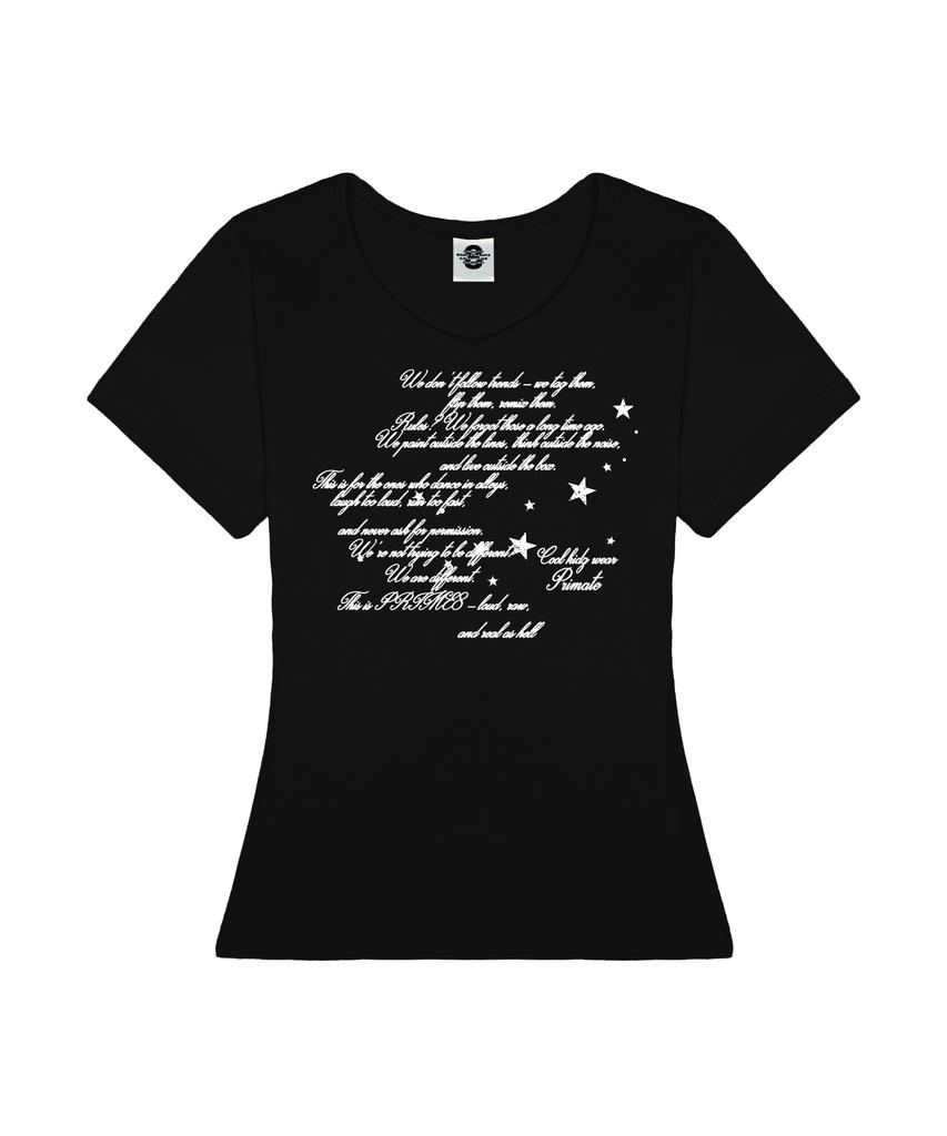 PRIMATE Write Women'S Ribbed V-Neck Slim Fit Short Sleeve T-Shirt 6 Colors
