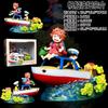 Ponyo a tengerparton Tengeri Figura Vörös hajú Lány Matróz Fiú Gyűjthető Szobor Kreatív Ajándék Animáció Szeretőknek PVC Gyanta Modell Játék