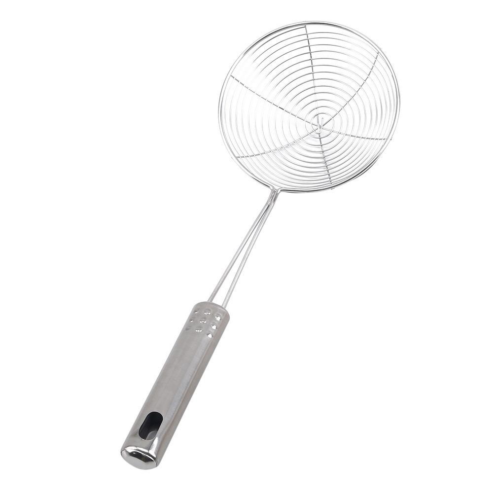 

With Long Handle for Cooking Frying and Noodle Straining Stainless Steel Fine Mesh Skimmer Spoon Multi Function Spider Strainer