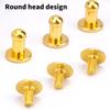 Round Head Button Studs , 4MM 7MM 8MM Metal Screws Spikes and Studs, Leather Rivets Screws Button Rivets for Leather