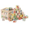 27pcs Alphabet Number Blocks Toy Colorful Cartoon Pattern Wooden Building Block Stacker Kids Baby Montessori Educational Toy