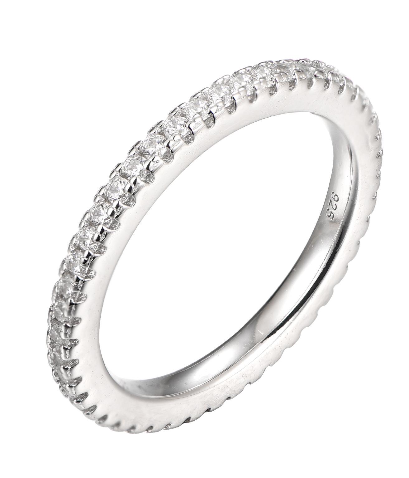 Zircon Pinky Ring for Women - S925 Sterling Silver Rose Gold Simple Design