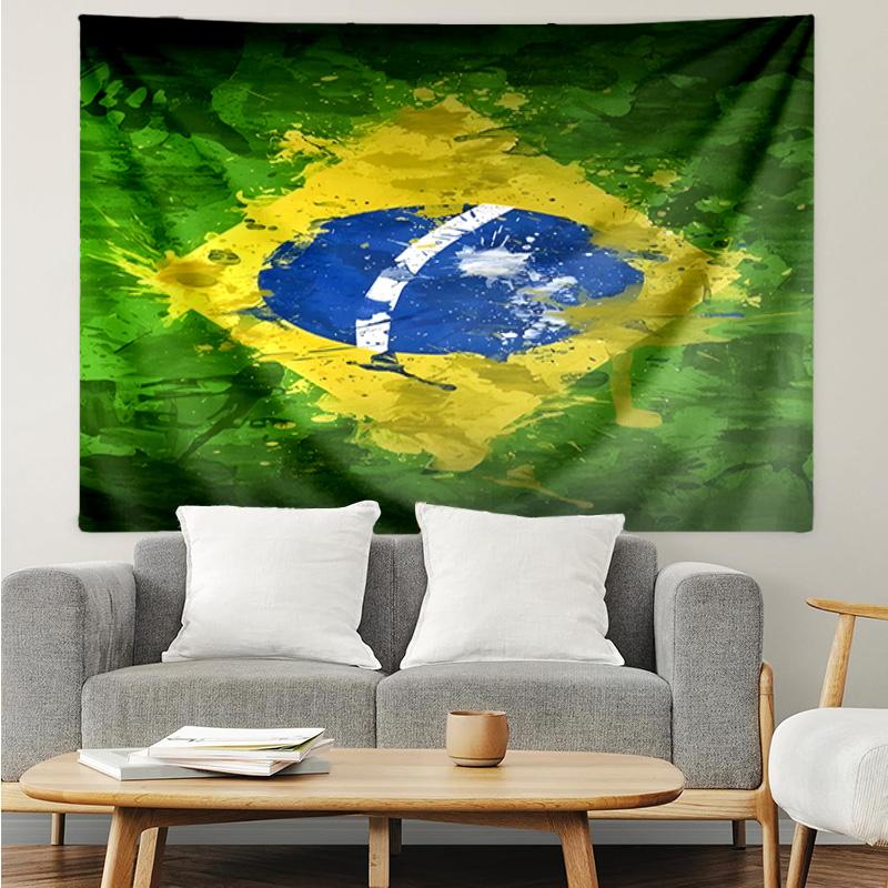 1PC Brazilian Flag Artwork K-pop music group Tapestry Accessories for Bedroom,Livingroom, dormitory Room Wall Decor Fan Birthday Gifts