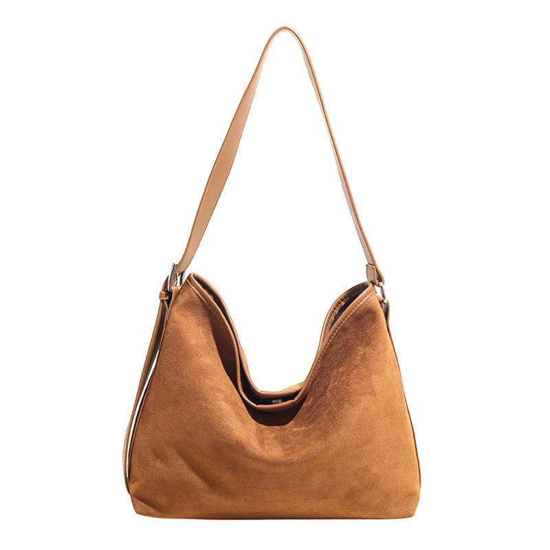 New suede large-capacity messenger women's bag shoulder bag niche retro child and mother bag simple tote bag