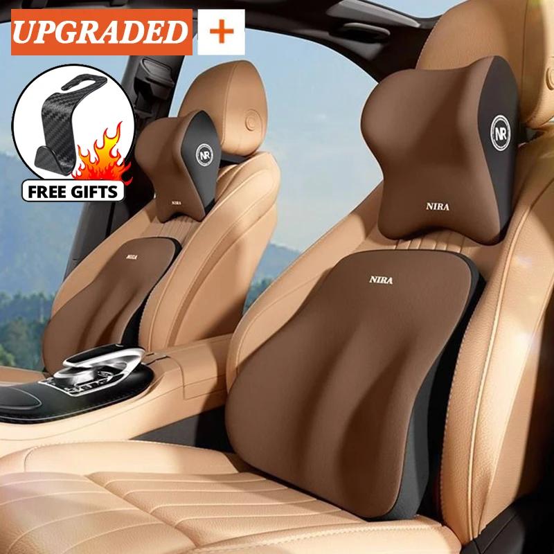 Auto Memory Foam Kopfstütze Lendenwirbelstütze Auto Reise Ruhe Nackenkissen Rückenpolster Sitz Taillenstützen Autoinnenzubehör