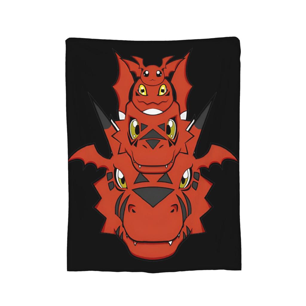 Jyarimon Gigimon Guilmon Growlmon Evolution Knitted Blankets Digimon  Wool Throw Blankets Summer Bedspreads