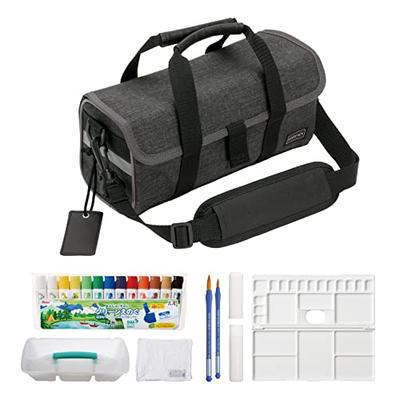 Conjunto de Tintas, Materiais de Arte, Lavável, Modelo Compacto, Preto, Inclui Pano, ZST32-AG