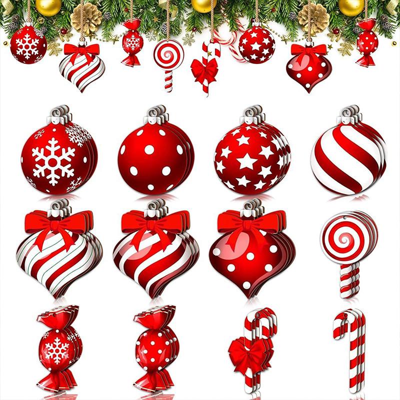 1 Set Mint Christmas Tree Decorations Vibrant Mint Christmas Party Supplies