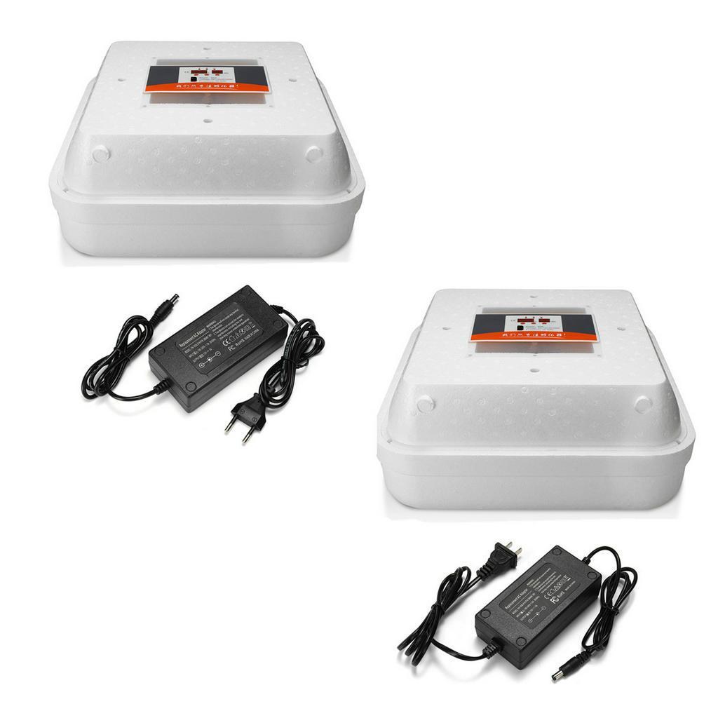 

Инкубатор на 55 яиц Полностью светодиодный перевертыш Курица Утка Цифровой дисплей Умный Чувствительный Автоматическая машина для вывода яиц Вилка США/ЕС 110В-240В