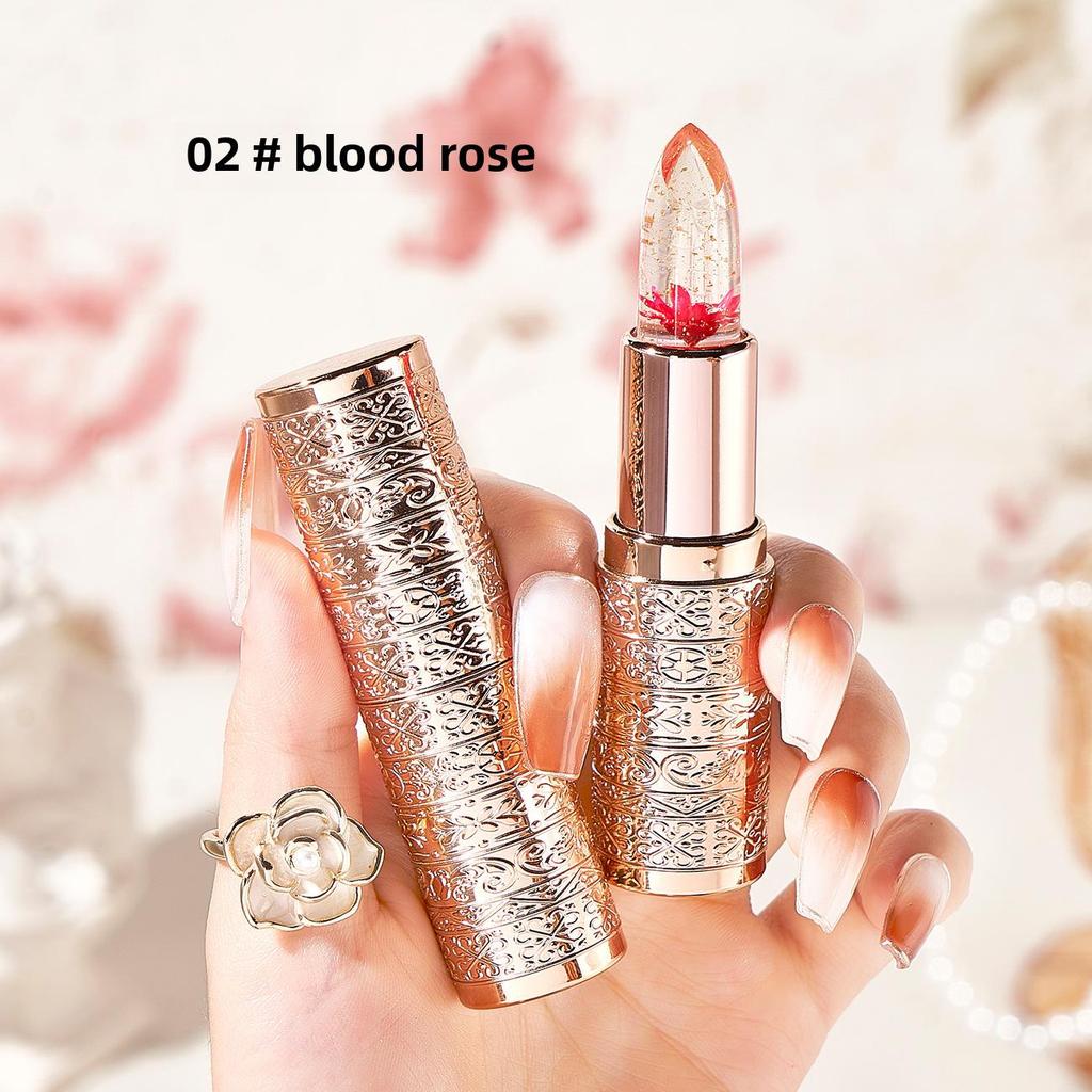 Farbwechselnder Lippenbalsam mit Blume für Frauen: Feuchtigkeitsspendend, Lang anhaltend, Nicht klebrig, Nicht verblassend, Temperaturempfindlich, Sicher für schwangere Frauen.