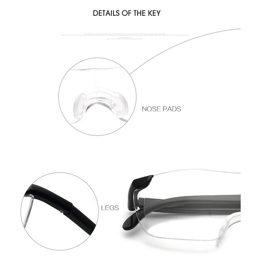 Foldable Magnifying 1.6X Reading Presbyopic Glasses Men Vintage Eyewear Transparent Magnifier Magnifies Lens Eyeglass