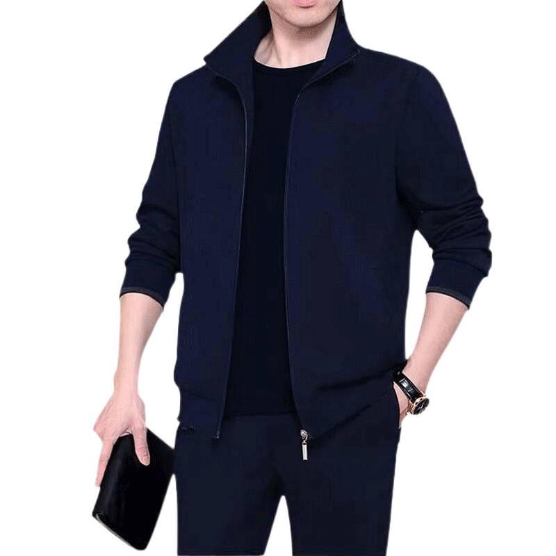 Men's Winter Two-Piece Cardigan Hoodie Sports Suit